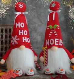 Ansiktslös docka med ljus glada juldekorationer för hem gnome cristmas prydnad xmas navidad natal