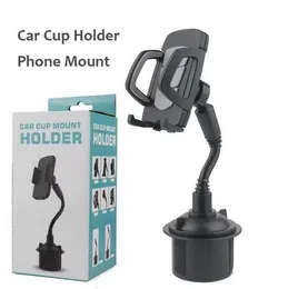 Universal Car Cup Holder Stand för telefon Justerbar dryck Flaskhållare Mount Support Smartphone Mobiltelefon Tillbehör