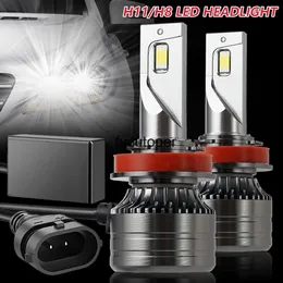 2 Stück superhelle 5500 lm Autoscheinwerfer H8/H11 LED-Autolichtbirne 110 W 12–24 V Lampe 6000–6500 K IP67