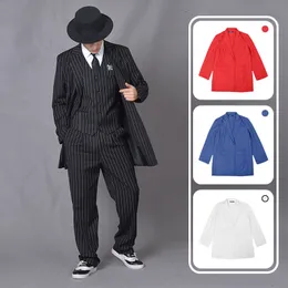 Standard Stage Wear Popping Suit coat men's locking performance clothes Long length Hiphop Arena Garment mechanical dance uniform MAN