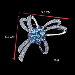 أشجار Red Trees Classic Crystal Bow Broch in Box Fashion Brockes for Women Generation Gift AKA Sorority Jewelry Borches Perfect AAA