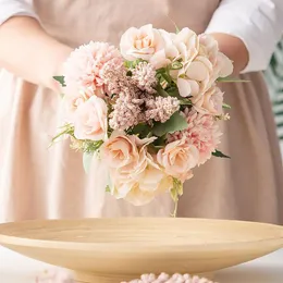 Ghirlande di fiori decorativi Mazzi di fiori di seta legati a mano di alta qualità Soggiorno Camera da letto Decorazione della casa Arredamento Simulazione A