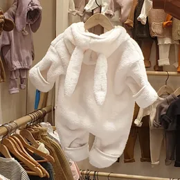 Milancel New Bodysuit Новорожденные Bunny Hat Baby Boys Paysituit Теплый малыш с капюшоном наряд 210309