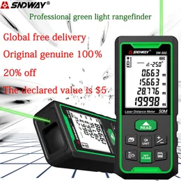 SNDWAY Laser Distance Meter Digital Range Finder 100m 70m 50m Rangefinder Trena Lazer Tape ure Ruler Roulette urer Tool 210719