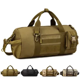 Gymväska Män Sport Travel Gear Vattentät Stort utrymme Hand Duffel för Fitness Tactical Barrel Army Fan Q0705