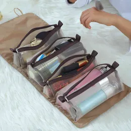 Four-in-one Mesh Cosmetic Bag Detachable Folding Wash Bag Detachable Bathroom Tool Home Finishing Accessories Travel Storage Bag CX220209