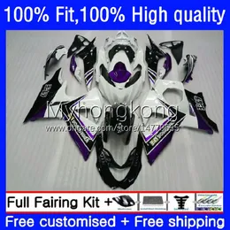 Suzuki GSXR-1000 GSXR 1000 CC 1000CC 09-16 보라색 화이트 바디 28NO.157 GSXR1000 K9 09 10 11 2012 2013 2015 2016 GSX-R1000 2009 2010 2011 12 13 14 14