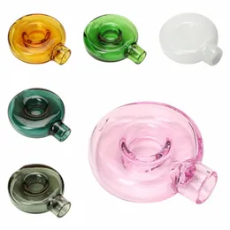 Latest Colorful Circle Filter Handmade Pipes Glass Preroll Rolling Cigarette Cigar Smoking Portable Herb Tobacco One Hitter Catcher Mouthpiece Tip Mouth Holder