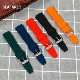 Premium-grade Tropic Rubber Watch Strap 20mm 22mm for Seiko Srp777j1 New Watch Band Diving Waterproof Bracelet Black Color H0915