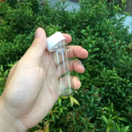 30x120x21mm 60ml Glass Bottles With Plastic Cap Transparent Empty Jars Cosmetic Containers 24pcsgood qty