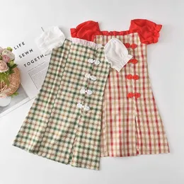 Toddler Girls Casual Dresses New Fashion Kids Chinese Style Clothes Baby Girl Party Outfits Flowers Clothing 5 13 Years vestidos G1026