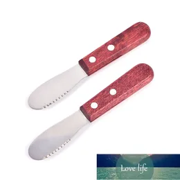 1pc rostfritt stål spridare bestick ost smör kniv spatel skrapa verktyg trähandtag smör kniv kök verktyg tillbehör fabrik pris expert design