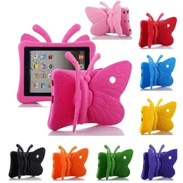 3D Cartoon Butterfly Kids Silikon Skum Shocktäker EVA Tabelt Väska till iPad Pro 11 2/3/4 AIR 2 9.7 10.2 10.5 Mini 6 1/2/3/4/5