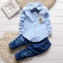 Baby Boys Kläder Ställer Vår Höst Toddler Sport Suit Kids Kläder Set Barnkläder Skjorta + Byxor