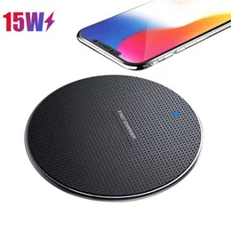 15W Wireless Charger adapter for iPhone 11 Xs Max X XR 8 Plus Fast Charging Pad for Ulefone Doogee Samsung Note 9 Note 8 S10 Plus