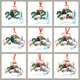 2021 Cartoon Christmas Tree Ornaments God Juldekorationer för Home Haning Pendants 2022 Gott Nytt År W-00986