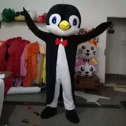 Costume della mascotte dei pinguini di Halloween Personaggio dei cartoni animati di alta qualità per adulti Taglia per adulti Festa di compleanno di carnevale di Natale Vestito da esterno