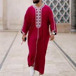 Ethnic Clothing Muslim Dubai Men Jubba Thobe Islamic Kimono Long Robe Saudi Musulman Wear Abaya Caftan Islam Arab Dressing Mens