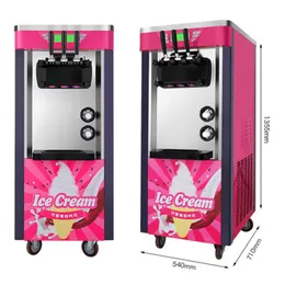 カフェバー用の3つのフレーバーアイスクリーム製造マシンレストラン垂直アイスクリーム自動販売機テイラー