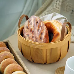 Bakning bakverk franska land frukt korg picknick cabas pumpa-formad trä chip mori stil dessert bar dekoration ornament