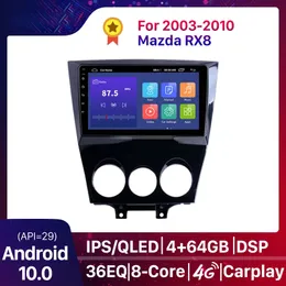 Android 10,0 2G + 32g Qleed Car DVD Głowica radiowa Odtwarzacz za 2003-2010 Mazda RX8 z Bluetooth GPS