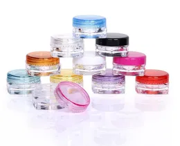 3g 5g Square Bottom Cream Jar Cosmetic Packaging Bottles Empty Plastic Colorful Sample Bottle