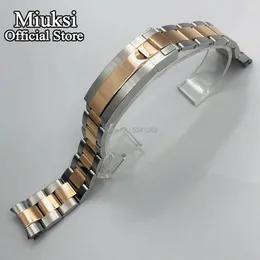 20mm rose gold 316L solid stainless steel watch band folding buckle fit 40mm watch case mens strap