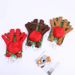Julbil dekoration älg Antlers näsa och klockor Set exteriör Ornaments söta fashionabla 3 färger valfria kreativa gåvor 2022