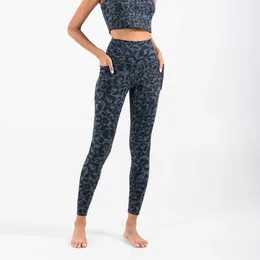 Kläder kvinnor yogaworld leggings yoga byxor flickor joggar tränar slipning naken leopard kamouflage elastisk hög midja tighskj84