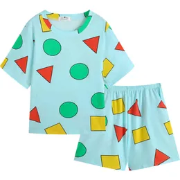 Pijama Sin Chan Piżamy damskie dla letnich garniturów sleepear z szorty Piżama Zestaw domu Kobieta ubrania piżamy Sinchan