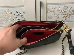 【DE MERIEL】Belted Wallet Bag 2Colors DHgate.com:Embossed Black & Cream Leather Multi Pochette