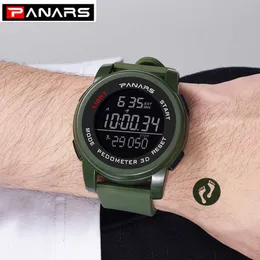 Relógios de esporte para homens pedômetro 3d militar relógio digital homens impermeáveis ​​LED eletrônico relógio relógio relógio de pulso Relogio masculino g1022
