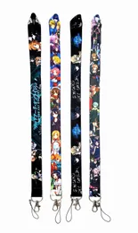 Paski do telefonów komórkowych Uroks 10pcs Japan Anime Cartoon Sword Art Online Neck Smycz PDA Kluczowy identyfikator Odzwiercieczka długi pasek hurtowy 2022