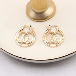 Charm Womens 18K Gold Plated Earring Ear Stud Cuff Luxury Brand Designers Letter Geometric Exaggerate Classic Wedding Party Jewerlry Retro Style ER0130 AAA