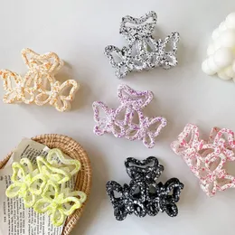 INS Korean Accetate Print Acrylic Hairpins Hair Clip Claws Clamp Women Hair Accessories Headdress Butterfly