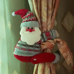 クリスマスカーテンバックルサンタ雪だるまカーテンホールドバックファスナータイバッククリスマスオーナメントクリスマス家の装飾窓アクセサリー