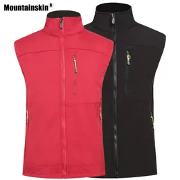 Jacksanqi Kvinnliga Herrvandring Softshell Vest Outdoor Sports Camping Climbing Trekking Thermal Sleeveless Jackets Male Coats RA344 220114