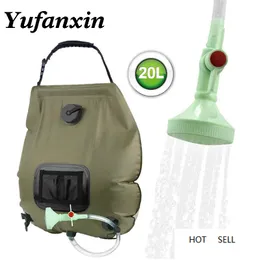 Heated Water Bags For Outdoor Solar Shower Bag 20L Heating Camping Hose Camping Hiking Foldable