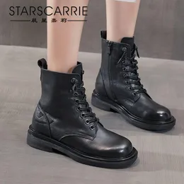 Boots Leather Riding Women 2021 Autumn Fashion All-match Explosive Style Thick-soled Spring And Short