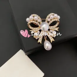 Party gift Fashion Women Brooch collection Jewelry double-c metal mark Brooches Pins classical Broochs Clothing Decoration