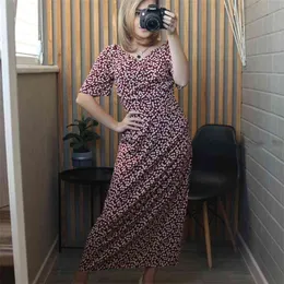 Tatlı Kadın Çiçek Baskı Puf Kol Boho Plaj Uzun Ince Yaz Elbise Kadın Kore Vintage Parti Vestidos Robe 210514