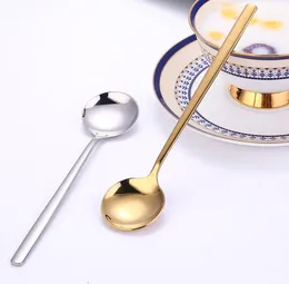 stainless steel spoon household round Creative dessert coffee stirring spoons Feeding Dinnerware Set Kitchen SN5625