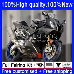 Комплект для тела для APRILIA RSV1000R Mille RV60 RSV 1000 R 1000R 2003 2003 2005 2006 Coakling 9no.85 RSV1000RR RSV1000 Black Grey RSV-1000 R RR 03 04 05 06 Мотоцикле