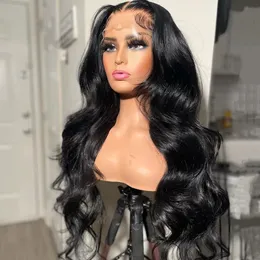 Body Wave 360lace Front Wig 13x4 Spets Frontal Human Hair Wigs For Black Women 30 Inch Brasilian Pre Plocked HD Loose Deep Wavy Wigss