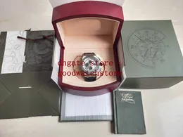 Pudełko TOP 2021 Zegarek Mężczyźni JFFactory Quality ETA 3126 Chronograph Checkered Dial z czarnym bielowym gumy nurka zegarki sportowe
