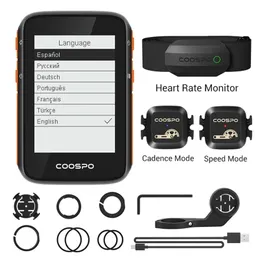 Coospo BC200 GPS 자전거 컴퓨터 2.4 인치 ANT + Bluetooth5.0 자전거 속도계 주행 거리계 다국어 사이클링 지원 홀더 220119
