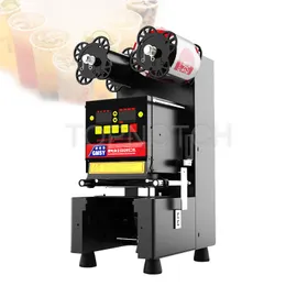 Automatic Electric Plastic Cup Seal Sealing Machine Commercial Use Black Boba Milk Tea Sealer