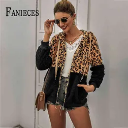 Faux Fur Coat Sweatshirts Zipper Kvinna Höst Vinter Kvinnor Overcoat Jacka Mujer Chaqueta Kobieta Kurtka 210520