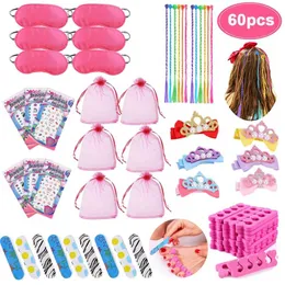 Spa Wedding Party Supplies Girls Birthday Party Gifts Guests Bachelor Spa Favors Crown Hairpin Stickers Christmas Pinata Filler 211216
