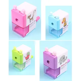 Cartoon Hand-cranked Pencil Sharpener Creative Student Automatic Pencil Sharpeners is Light Time-saving WH0283